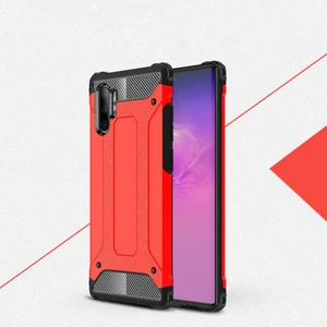 Techno Guru Samsung Galaxy Note 10 Plus Tam Koruma Sağlayan Çift Katmanlı Crash Premium Sert Silikon Kılıf