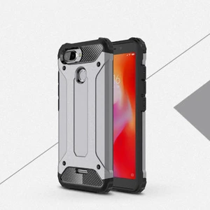 Techno Guru Redmi 6 Tam Koruma Sağlayan Çift Katmanlı Crash Premium Sert Silikon Kılıf