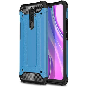 Techno Guru Redmi 9 Tam Koruma Sağlayan Çift Katmanlı Crash Premium Sert Silikon Kılıf