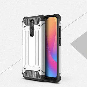 Techno Guru Redmi 8 Tam Koruma Sağlayan Çift Katmanlı Crash Premium Sert Silikon Kılıf