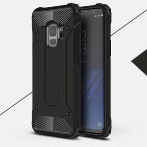 Techno Guru Samsung Galaxy S9 Tam Koruma Sağlayan Çift Katmanlı Crash Premium Sert Silikon Kılıf