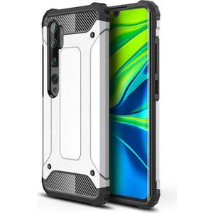 Techno Guru Xiaomi Mi Note 10 Tam Koruma Sağlayan Çift Katmanlı Crash Premium Sert Silikon Kılıf