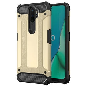 Techno Guru Oppo A5 2020 Tam Koruma Sağlayan Çift Katmanlı Crash Premium Sert Silikon Kılıf