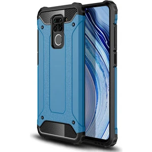 Techno Guru Redmi Note 9 Tam Koruma Sağlayan Çift Katmanlı Crash Premium Sert Silikon Kılıf