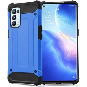 Techno Guru Oppo Reno 5 Pro 5g Tam Koruma Sağlayan Çift Katmanlı Crash Premium Sert Silikon Kılıf