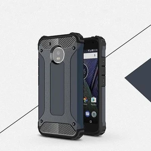 Techno Guru Lenovo Moto E4 Tam Koruma Sağlayan Çift Katmanlı Crash Premium Sert Silikon Kılıf