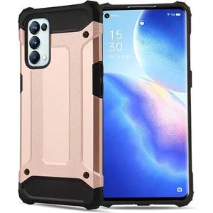 Techno Guru Oppo Reno 5 Pro 5g Tam Koruma Sağlayan Çift Katmanlı Crash Premium Sert Silikon Kılıf