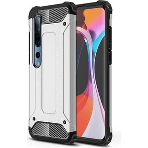 Techno Guru Xiaomi Mi 10 Tam Koruma Sağlayan Çift Katmanlı Crash Premium Sert Silikon Kılıf