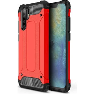 Techno Guru Huawei P30 Pro Tam Koruma Sağlayan Çift Katmanlı Crash Premium Sert Silikon Kılıf