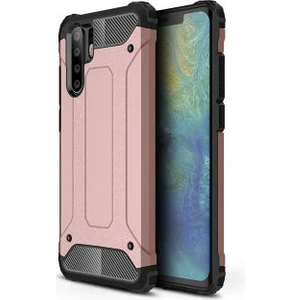 Techno Guru Huawei P30 Pro Tam Koruma Sağlayan Çift Katmanlı Crash Premium Sert Silikon Kılıf