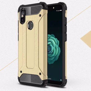Techno Guru Xiaomi Mi A2 Lite Tam Koruma Sağlayan Çift Katmanlı Crash Premium Sert Silikon Kılıf