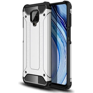 Techno Guru Redmi Note 9s Tam Koruma Sağlayan Çift Katmanlı Crash Premium Sert Silikon Kılıf