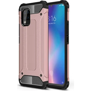 Techno Guru Xiaomi Mi 10 Lite Tam Koruma Sağlayan Çift Katmanlı Crash Premium Sert Silikon Kılıf