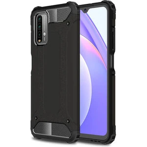 Techno Guru Poco M3 Tam Koruma Sağlayan Çift Katmanlı Crash Premium Sert Silikon Kılıf