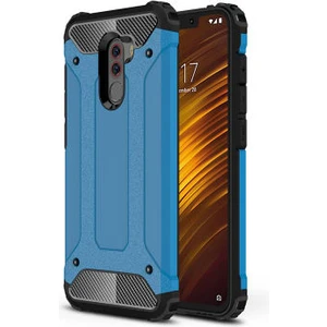 Techno Guru Pocophone F1 Tam Koruma Sağlayan Çift Katmanlı Crash Premium Sert Silikon Kılıf