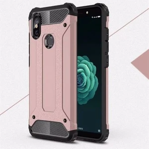 Techno Guru Xiaomi Mi A2 Lite Tam Koruma Sağlayan Çift Katmanlı Crash Premium Sert Silikon Kılıf