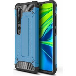 Techno Guru Xiaomi Mi Note 10 Tam Koruma Sağlayan Çift Katmanlı Crash Premium Sert Silikon Kılıf
