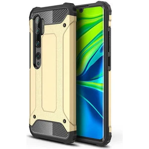 Techno Guru Xiaomi Mi Note 10 Tam Koruma Sağlayan Çift Katmanlı Crash Premium Sert Silikon Kılıf