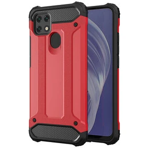 Techno Guru Oppo A15S Tam Koruma Sağlayan Çift Katmanlı Crash Premium Sert Silikon Kılıf