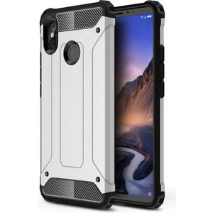 Techno Guru Xiaomi Mi Max 3 Tam Koruma Sağlayan Çift Katmanlı Crash Premium Sert Silikon Kılıf