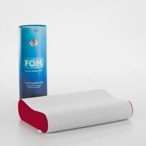 FOM Flex Tam Ortopedik Visco Konforlu Uyku Yastık, Ortopedik, 60 X 40 X 14/11, Kırmızı