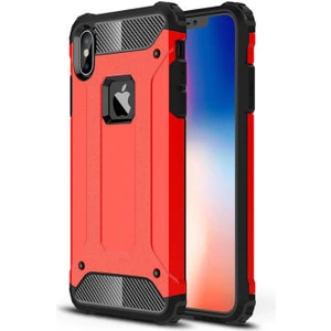 iPhone Xs Tam Koruma Sağlayan Çift Katmanlı Crash Premium Sert Silikon Kılıf