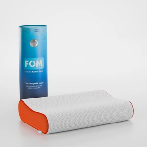 FOM Flex Tam Ortopedik Visco Konforlu Uyku Yastık, Ortopedik, 60 X 40 X 14/11, Turuncu