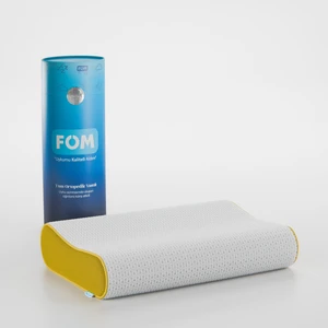 FOM Flex Tam Ortopedik Visco Konforlu Uyku Yastık, Ortopedik, 60 X 40 X 14/11, Sarı