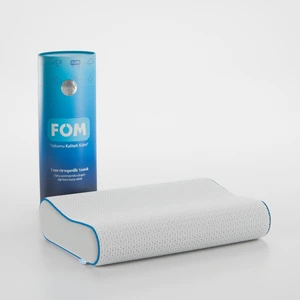 FOM Flex Tam Ortopedik Visco Konforlu Uyku Yastık, Ortopedik, 60 X 40 X 14/11, Beyaz