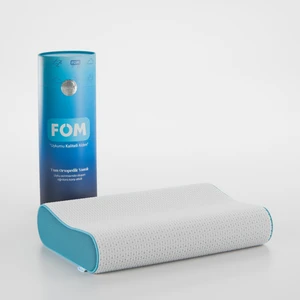 FOM Flex Tam Ortopedik Visco Konforlu Uyku Yastık, Ortopedik, 60 X 40 X 14/11, Açık Mavi