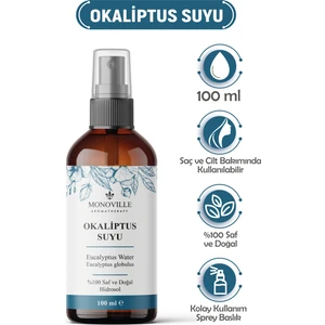 Okaliptus Suyu Cam Şişe %100 Saf ve Doğal 100 ml (Eucalyptus Water)