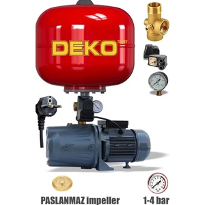 Deko Turkey Yüksek Performanslı Italyan Paslanmaz Tanklı Jet Hidrofor Pompa Seti Otomatik Sistem 4 Katlı 4 Daire