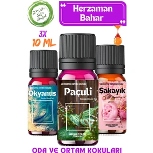 Aroma Terapi TR Bahar Esintisi 3 Adet Esansiyel Yağ & Aromatik Oda ve Ortam Koku Seti