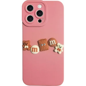 iPhone 14 Pro Max Kılıf 3D M Bear Kamera Korumalı Silikon Kapak