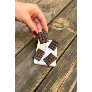 Rufus Concept Çikolata Dörtlü Silikon Mum Kalıbı Dayanıklı Beyaz Silikon 4 Adet Mum Yapımı İçin