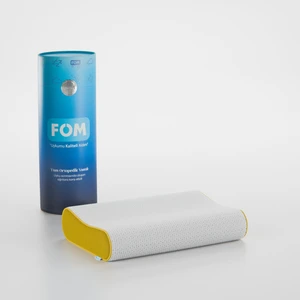 FOM Mini Flex Visco Çocuk Ve Seyahat Uyku Yastık, Ortopedik, 50 X 30 X 11/9, Sarı