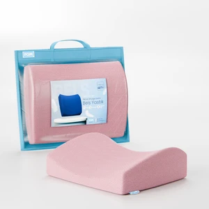 Bels Visco Konforlu ve Rahatlatıcı Bel Destek Yastık, Ortopedik, 40 cm x 34 cm x 12 cm, Pembe