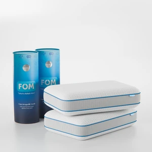FOM 2'li Tombik Full Ortopedik Masaj Etkili Visco Yastık Kampanyası, Ortopedik, 60 X 40 X 13, Beyaz