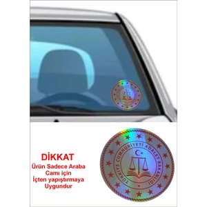 Sticker Usta Adalet Bakanlığı Hologram Logo Araba Oto Motosiklet Sticker