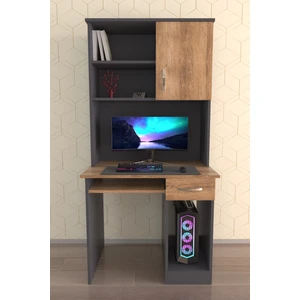 Kitaplıklı Çalışma Masası Raflı Öğrenci Masası