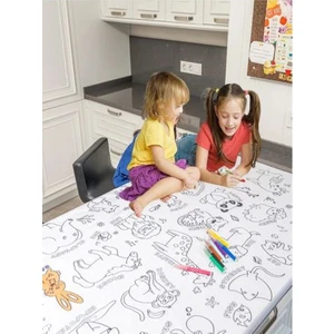 Aşkın Parti Evi Eğitici Boyama Örtüsü Makinada Yıkanabilir Su Geçirmez 100X150CM
