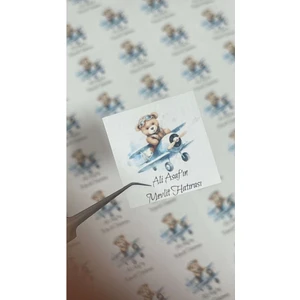 Butik Sosyetik Mevlit Hatırası Çikolata Etiketi 4x4 cm 70 Adet