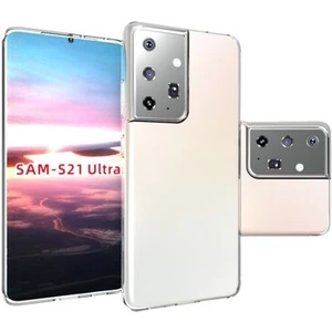 Techno Guru Samsung Galaxy S21 Ultra Esnek ve Şeffaf Sheer Premium Tpu Silikon Kılıf