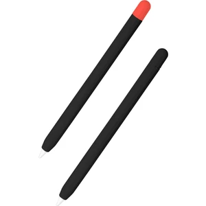 Apple Pencil 2. Nesil Uyumlu Kılıf Çift Renkli Mat Silikon Kalem Koruyucu 2 Uçlu
