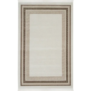 Cool Halı Pella 6814 Kahve Krem Halı Yolluk Oturma Odası Halısı Antre Hol Halısı Klasik Çerçeveli Salon Halısı