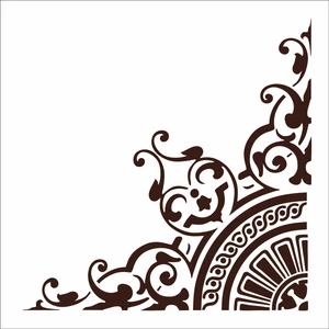 Stencil Sarayi Boyama Şablon Köşe - 8542