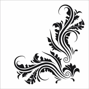 Stencil Sarayi Boyama Şablon Köşe - 8563