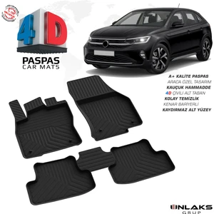 RK Carshop Volkswagen Taigo Ferrous 4d Havuzlu Kauçuk Paspas 2021 ve Üstü