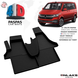 RK Carshop Volkswagen Transporter T7 Ferrous 4d Havuzlu Kauçuk Paspas 2019 ve Üstü