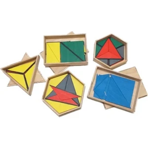 Montessori Gemisi Yapıcı Üçgenler 5'i Set